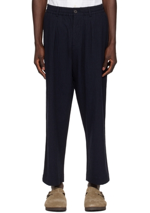 Universal Works Navy Oxford Trousers