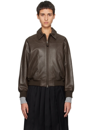 Nothing Written Brown Martino Leather Jacket