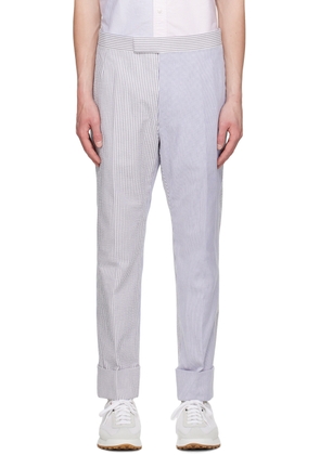 Thom Browne Navy Striped Trousers