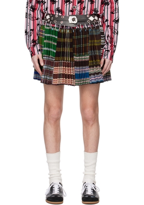 Chopova Lowena Multicolor Ripol Remnant Miniskirt