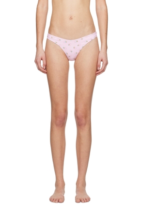 Frankies Bikinis Pink Dove Reversible Bikini Bottoms