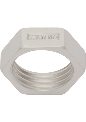 VETEMENTS Silver Thin Nut Ring