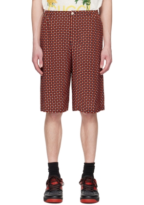 Gucci Red Geometric Shorts