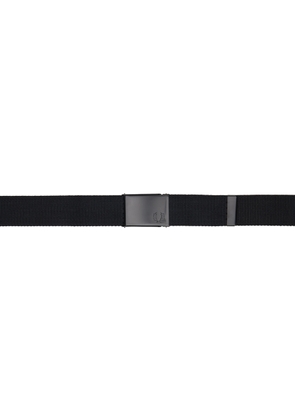 Fred Perry Black Graphic Branded Webbing Belt