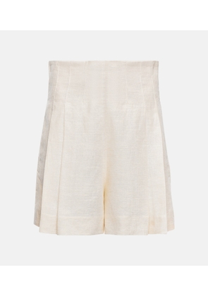 Chloé High-rise linen shorts