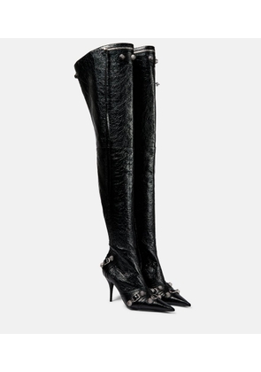 Balenciaga Cagole leather over-the-knee boots
