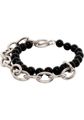 Jil Sander Silver & Black Solidity Bracelet
