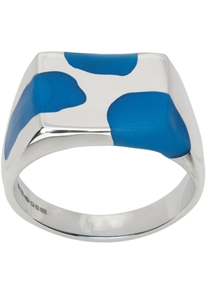 Ellie Mercer Silver & Blue Three Piece Ring