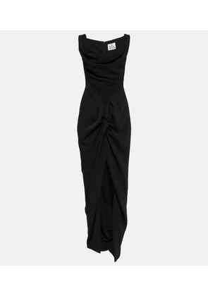 Vivienne Westwood Panther draped crêpe midi dress