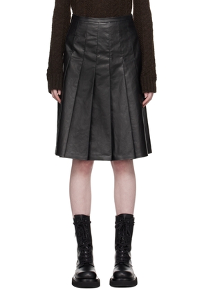 KASSL Editions Black Coated Midi Skirt