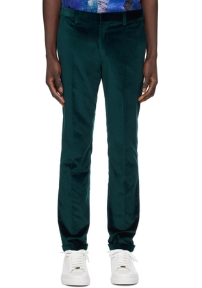 Paul Smith Green Creased Trousers