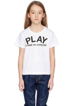 COMME des GARÇONS PLAY Kids White 'Play' T-Shirt