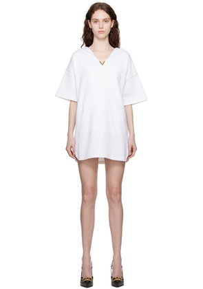 Valentino White Hooded Minidress