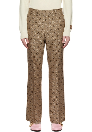 Gucci stretch-velvet trousers - Red