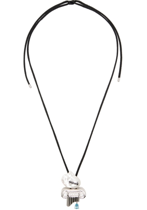 JIWINAIA Black 'Miracle' Pearl Cord Necklace