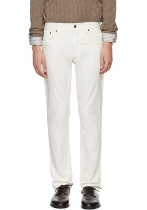 Ralph Lauren Purple Label Off-White Slim-Fit Trousers
