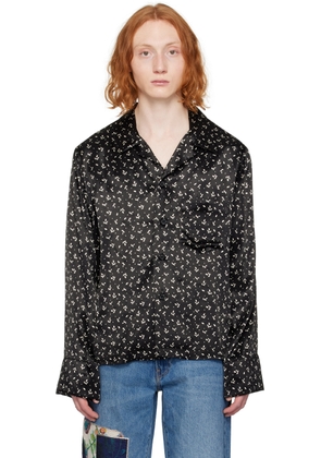 Anna Sui SSENSE Exclusive Black Mini Rosebud Shirt