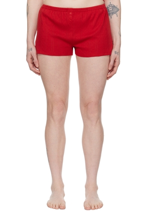 Cou Cou SSENSE Exclusive Red 'The Short' Boy Shorts