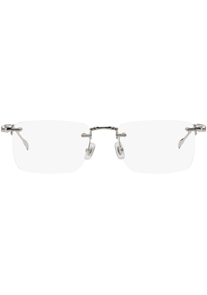 Montblanc Silver Rimless Glasses