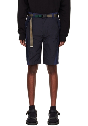 Moncler Navy Polyester Shorts