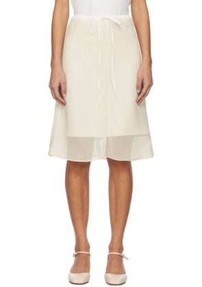 Dunst Off-White Drawstring Midi Skirt