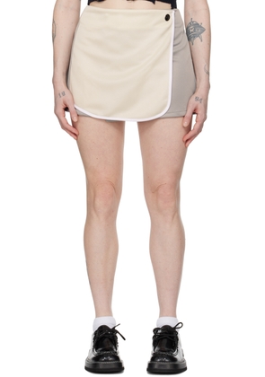AMBUSH Off-White & Gray Pleats Miniskirt