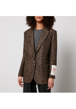 Golden Goose Leopard Jacquard Wool-Blend Blazer - IT 40/UK 8