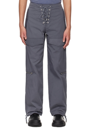 Dion Lee Gray Hiking Cord Cargo Pants