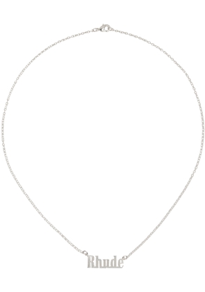 Rhude Silver Logo Necklace