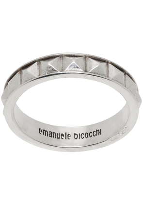 Emanuele Bicocchi Silver Pyramid Band Ring