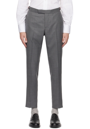 Thom Browne Gray Low-Rise Trousers
