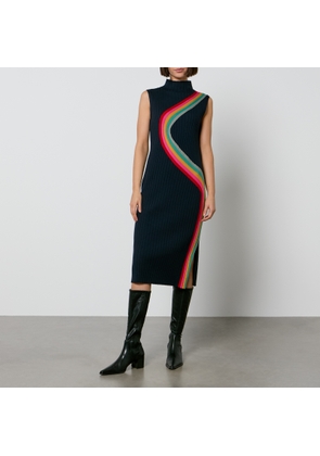 PS Paul Smith Swirl Wool and Cotton-Blend Dress - M