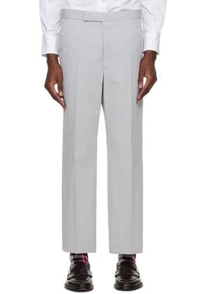 Thom Browne Gray Classic Backstrap Trousers