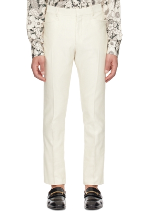 TOM FORD Off-White Creased Trousers