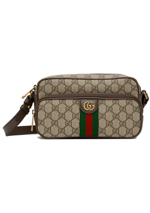 Gucci Beige & Brown Small Ophidia Messenger Bag