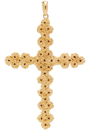 Veneda Carter Gold VC043 Large Ruby Cross Pendant