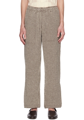 Bode Brown Duo Waffle Trousers