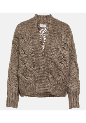 Brunello Cucinelli Cable-knit mohair-blend cardigan