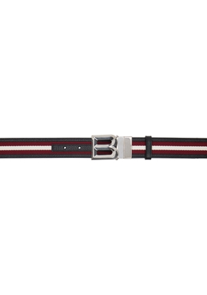 Bally Black & Red B Bold Reversible Belt