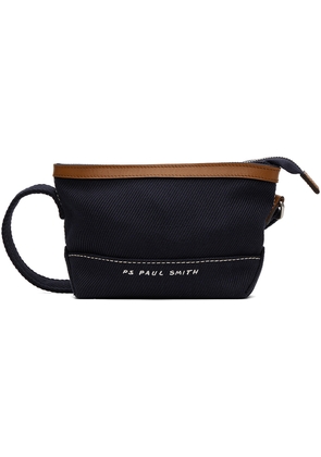 PS by Paul Smith Navy Embroidered Messenger Bag