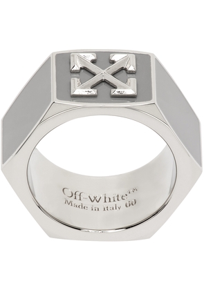 Off-White Silver Arrow Hexnut Ring