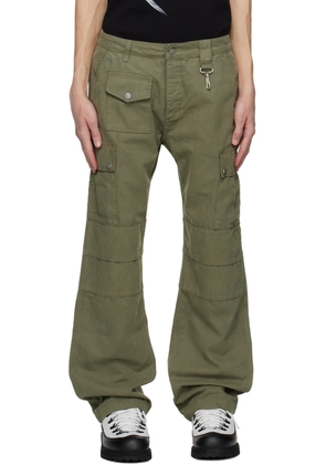 Reese Cooper Green Garment-Dyed Cargo Pants