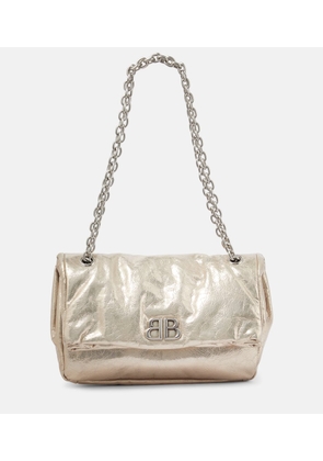 Balenciaga Monaco Small metallic leather shoulder bag