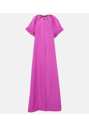 Oscar de la Renta Cotton-blend faille gown
