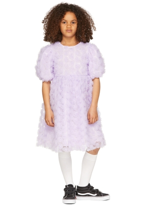 Luckytry Kids Purple Tulle Rose Dress