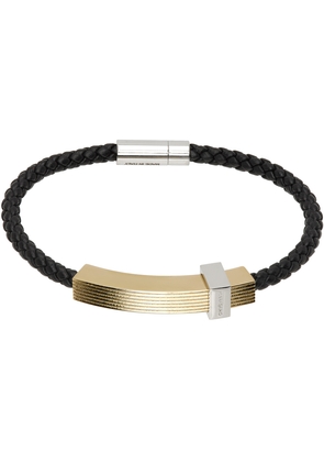 Ferragamo Black Braided Band Bracelet