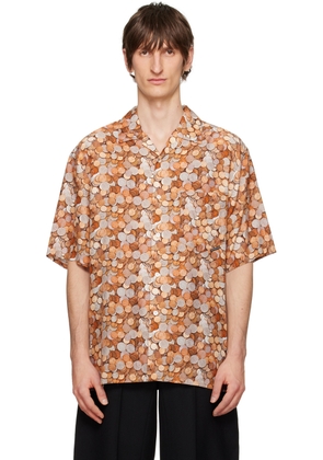Alexander Wang Orange & Tan Coin Shirt