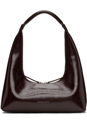 Marge Sherwood Brown Crinkled Leather Shoulder Bag