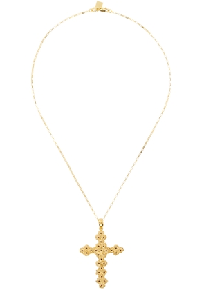 Veneda Carter Gold VC021 Ruby Cross Pendant Necklace