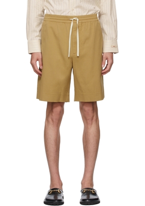 Gucci Khaki Embroidered Shorts
